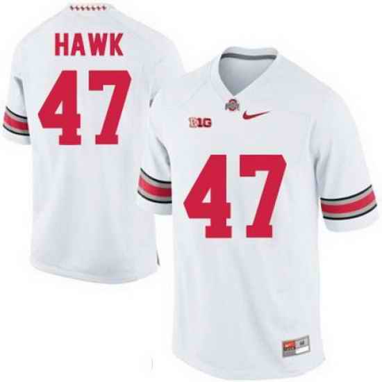 A.J. Hawk Ohio State Buckeyes College Football OSU Mens  47 Nike White Jersey Jersey